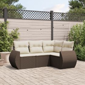 Garden Sofa Set Brown PE rattan Large Modular Outdoor Sofa Set