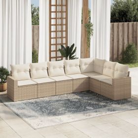 Outdoor Sofa Set Beige (Color: Beige)